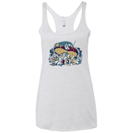 T-Shirts Heather White / X-Small STONED IN WONDERLAND Women's Triblend Racerback Tank