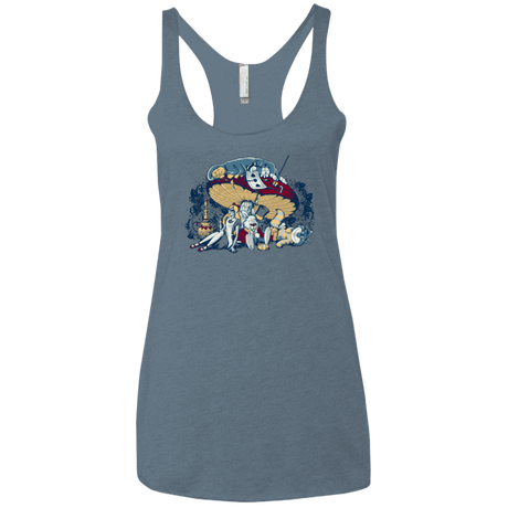 T-Shirts Indigo / X-Small STONED IN WONDERLAND Women's Triblend Racerback Tank