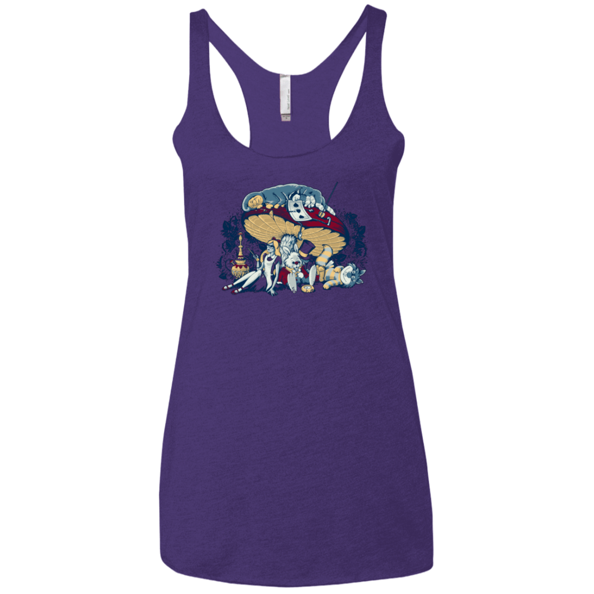 T-Shirts Purple / X-Small STONED IN WONDERLAND Women's Triblend Racerback Tank