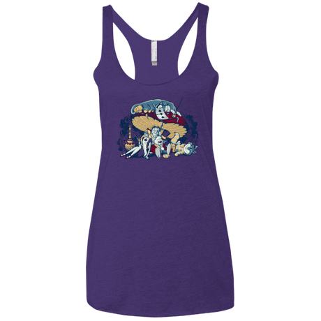 T-Shirts Purple / X-Small STONED IN WONDERLAND Women's Triblend Racerback Tank