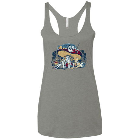 T-Shirts Venetian Grey / X-Small STONED IN WONDERLAND Women's Triblend Racerback Tank