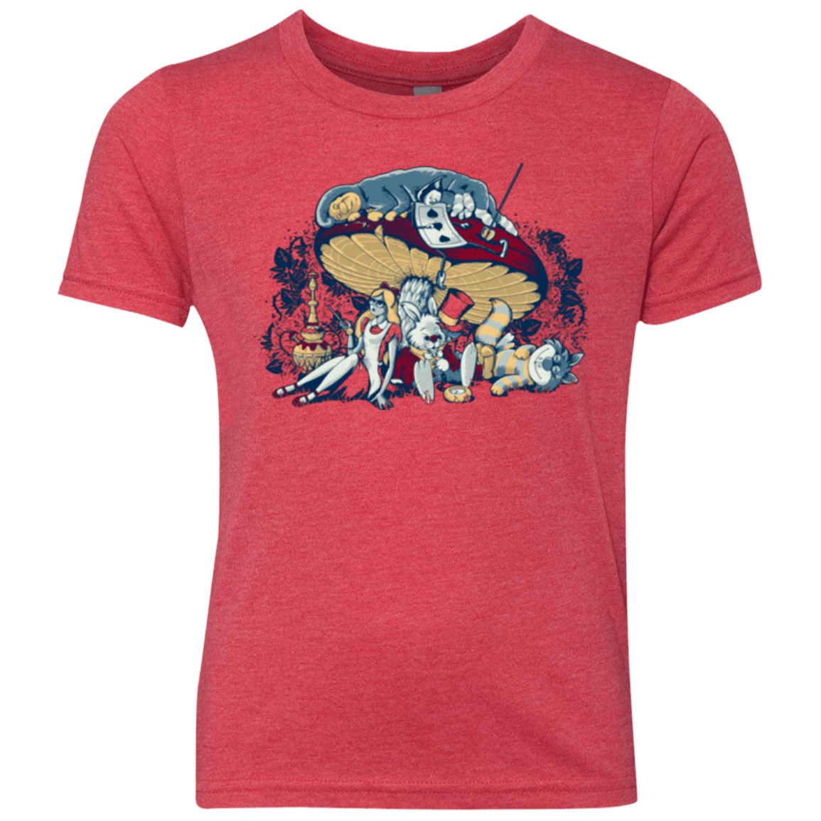 T-Shirts Vintage Red / YXS STONED IN WONDERLAND Youth Triblend T-Shirt