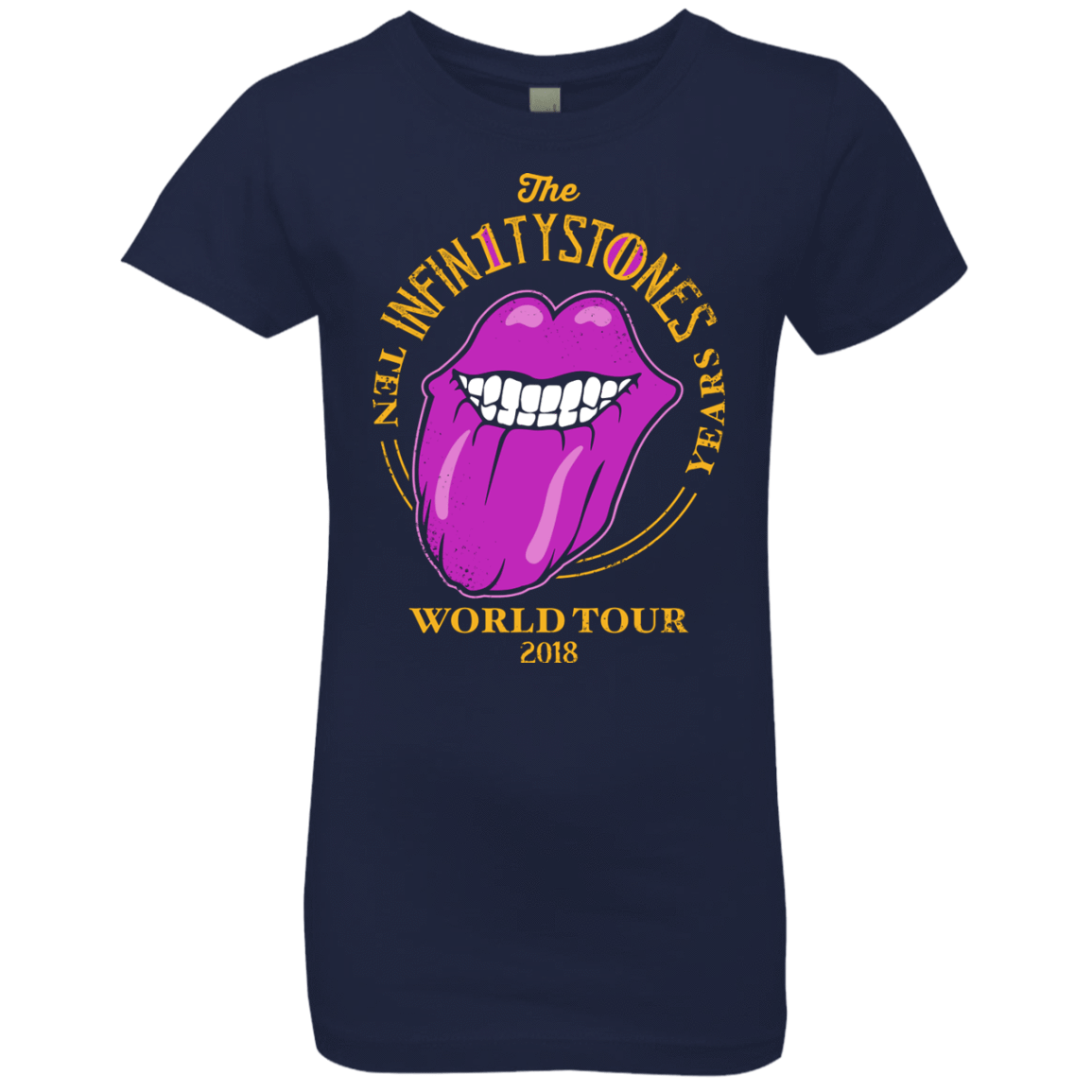 T-Shirts Midnight Navy / YXS Stones World Tour Girls Premium T-Shirt