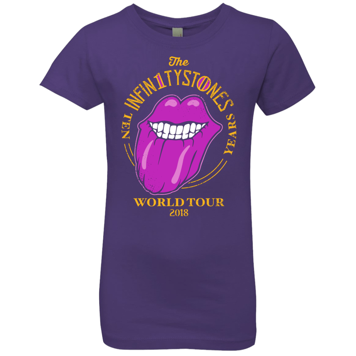 T-Shirts Purple Rush / YXS Stones World Tour Girls Premium T-Shirt