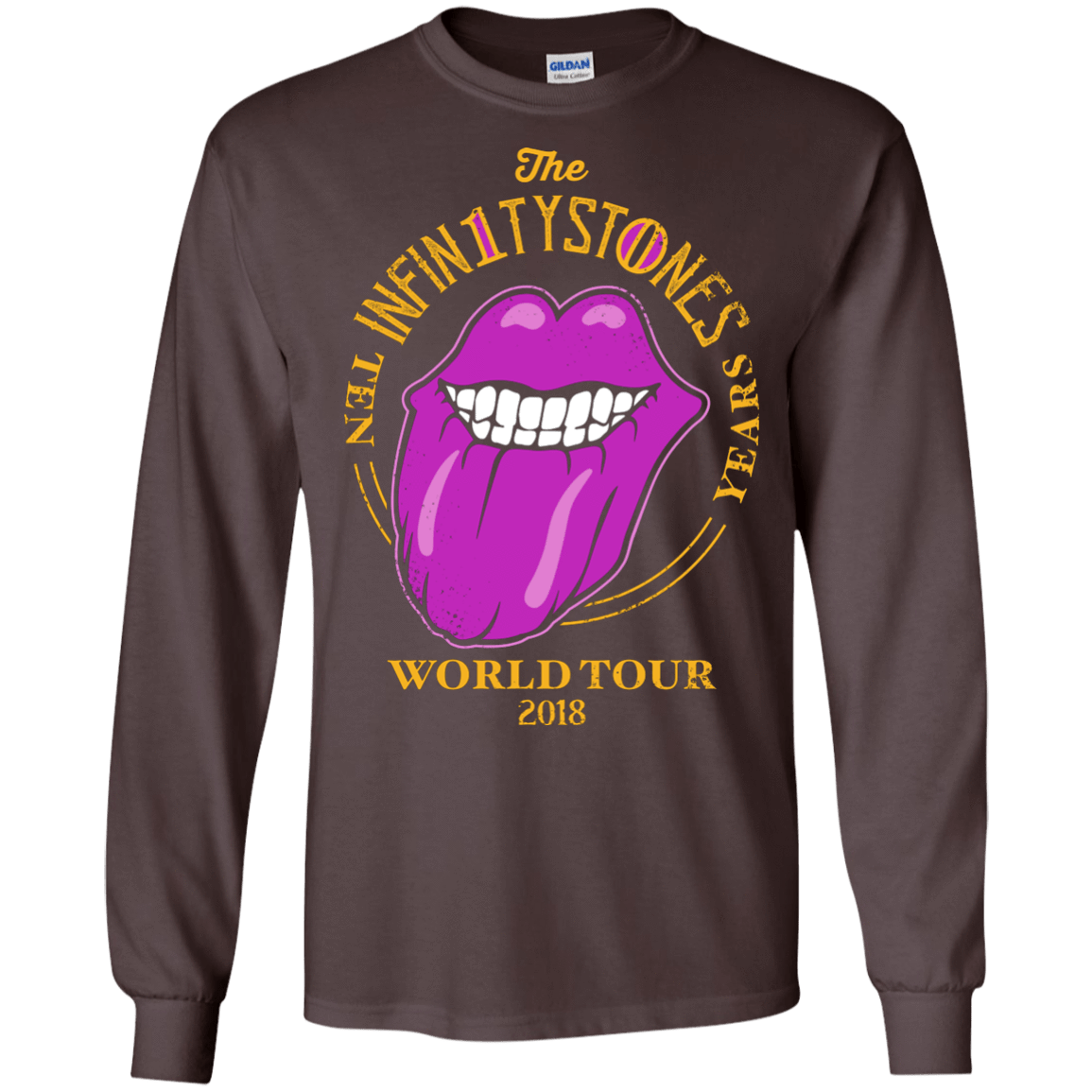 T-Shirts Dark Chocolate / S Stones World Tour Men's Long Sleeve T-Shirt