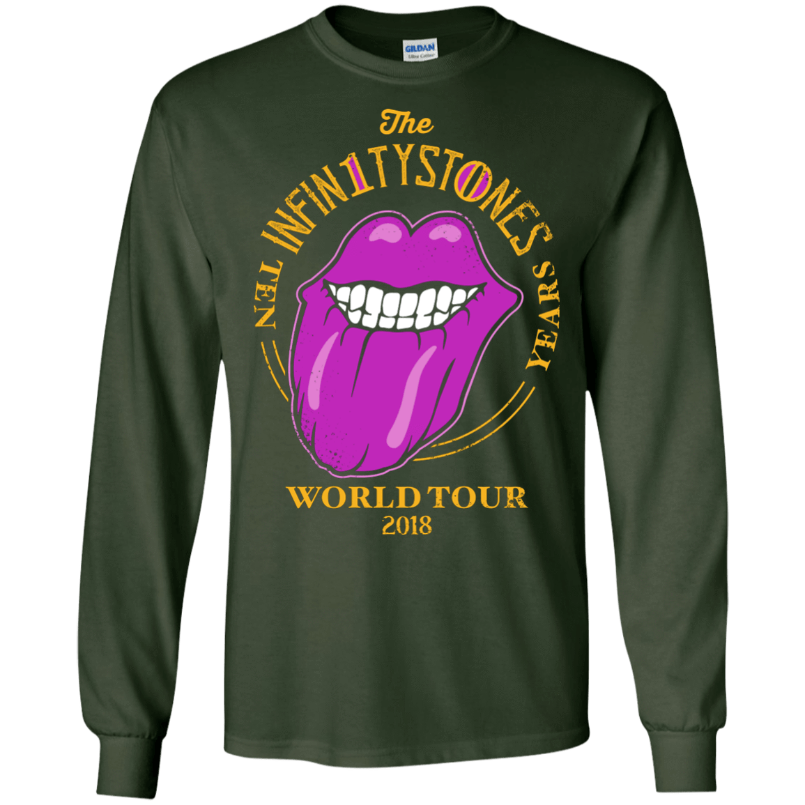 T-Shirts Forest Green / S Stones World Tour Men's Long Sleeve T-Shirt