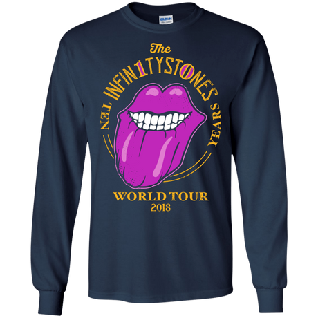 T-Shirts Navy / S Stones World Tour Men's Long Sleeve T-Shirt