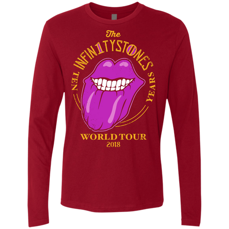 T-Shirts Cardinal / S Stones World Tour Men's Premium Long Sleeve