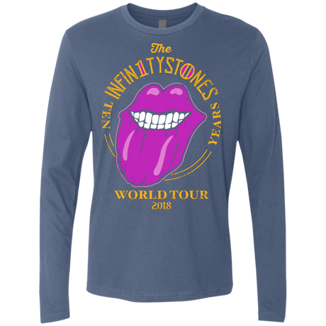 T-Shirts Indigo / S Stones World Tour Men's Premium Long Sleeve