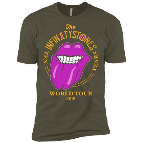 T-Shirts Military Green / X-Small Stones World Tour Men's Premium T-Shirt