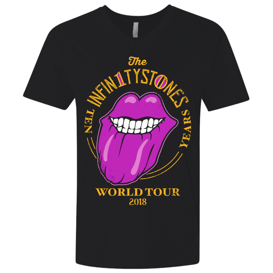 T-Shirts Black / X-Small Stones World Tour Men's Premium V-Neck