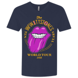 T-Shirts Midnight Navy / X-Small Stones World Tour Men's Premium V-Neck