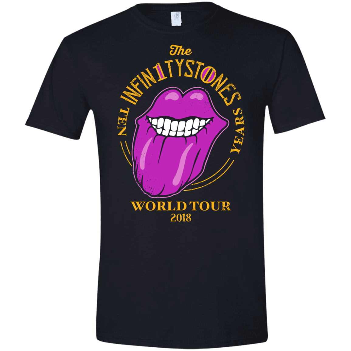 T-Shirts Black / X-Small Stones World Tour Men's Semi-Fitted Softstyle