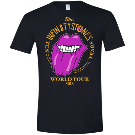 T-Shirts Black / X-Small Stones World Tour Men's Semi-Fitted Softstyle