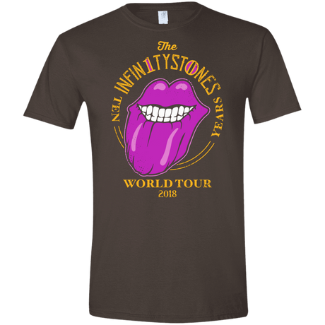 T-Shirts Dark Chocolate / S Stones World Tour Men's Semi-Fitted Softstyle