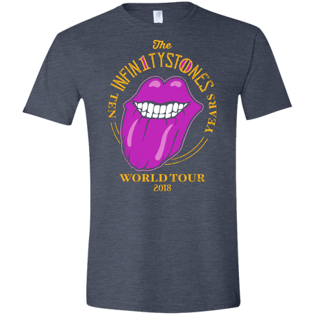T-Shirts Heather Navy / S Stones World Tour Men's Semi-Fitted Softstyle