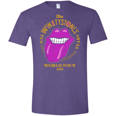 T-Shirts Heather Purple / S Stones World Tour Men's Semi-Fitted Softstyle