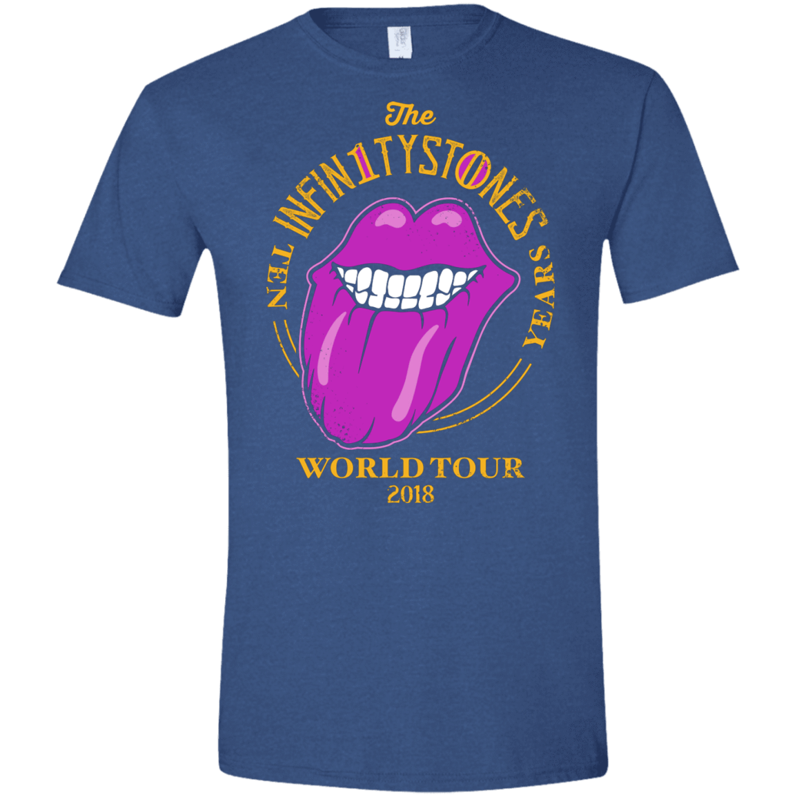 T-Shirts Heather Royal / X-Small Stones World Tour Men's Semi-Fitted Softstyle