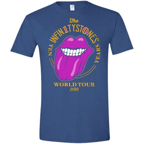 T-Shirts Heather Royal / X-Small Stones World Tour Men's Semi-Fitted Softstyle