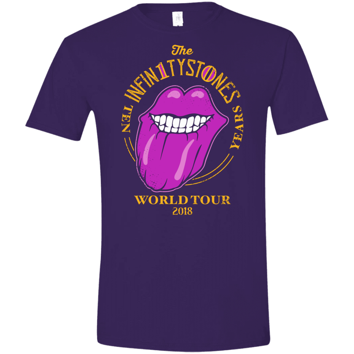 T-Shirts Purple / S Stones World Tour Men's Semi-Fitted Softstyle
