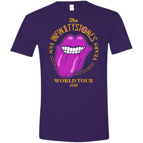 T-Shirts Purple / S Stones World Tour Men's Semi-Fitted Softstyle