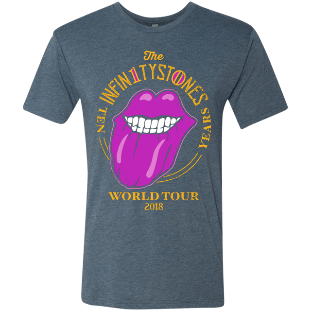T-Shirts Indigo / S Stones World Tour Men's Triblend T-Shirt