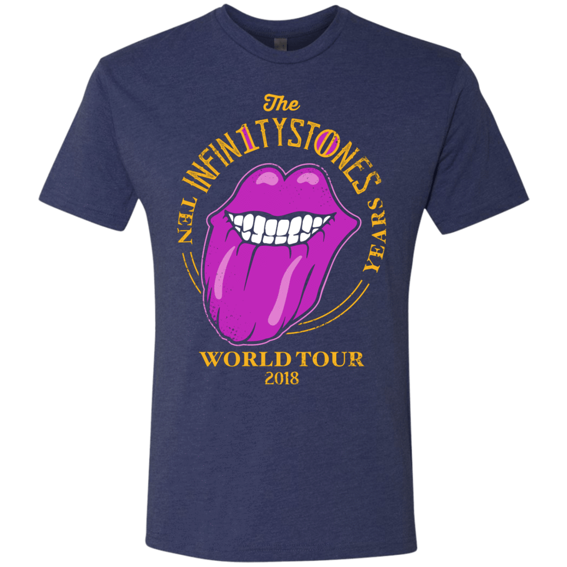T-Shirts Vintage Navy / S Stones World Tour Men's Triblend T-Shirt