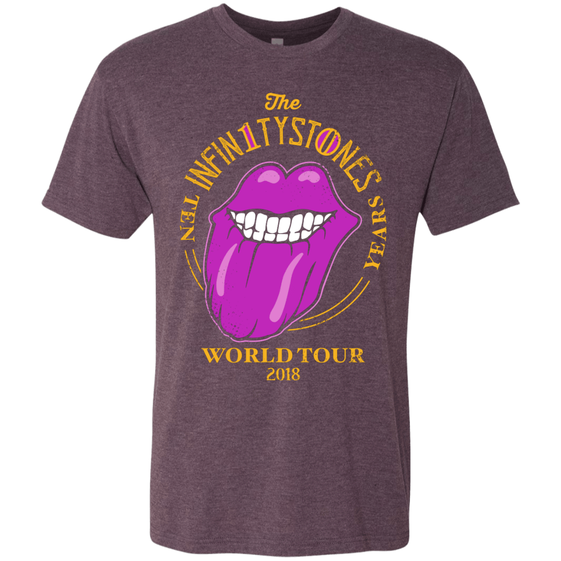 T-Shirts Vintage Purple / S Stones World Tour Men's Triblend T-Shirt