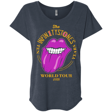 T-Shirts Vintage Navy / X-Small Stones World Tour Triblend Dolman Sleeve