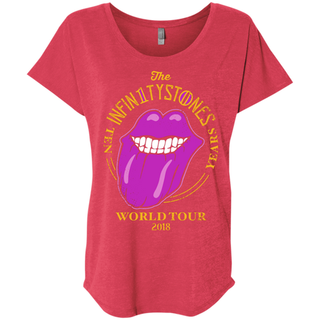 T-Shirts Vintage Red / X-Small Stones World Tour Triblend Dolman Sleeve