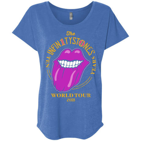 T-Shirts Vintage Royal / X-Small Stones World Tour Triblend Dolman Sleeve