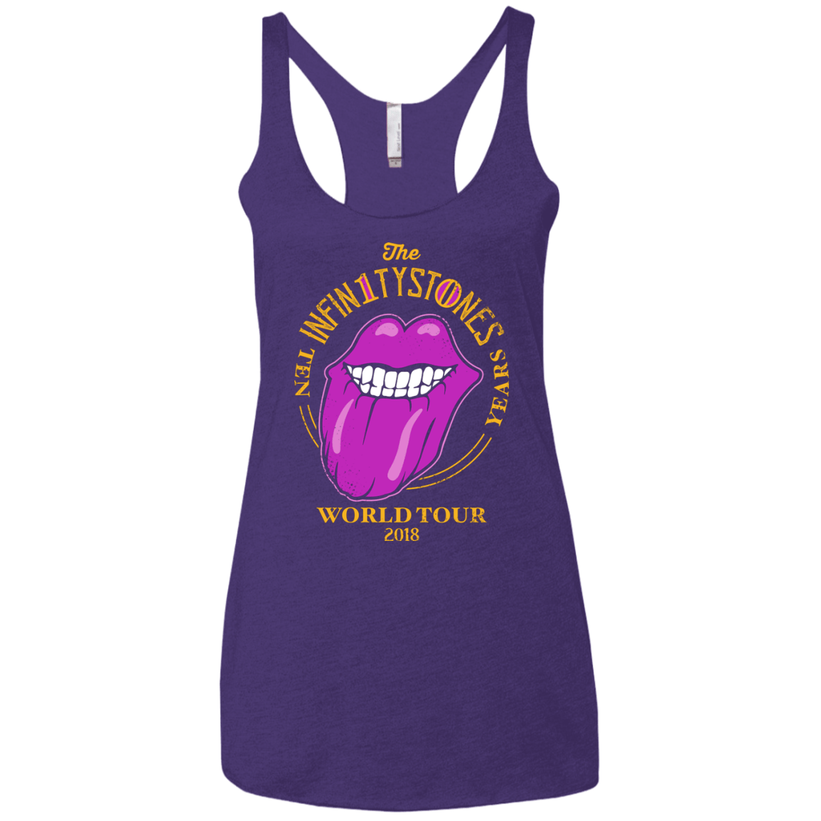T-Shirts Purple Rush / X-Small Stones World Tour Women's Triblend Racerback Tank