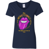 T-Shirts Navy / S Stones World Tour Women's V-Neck T-Shirt