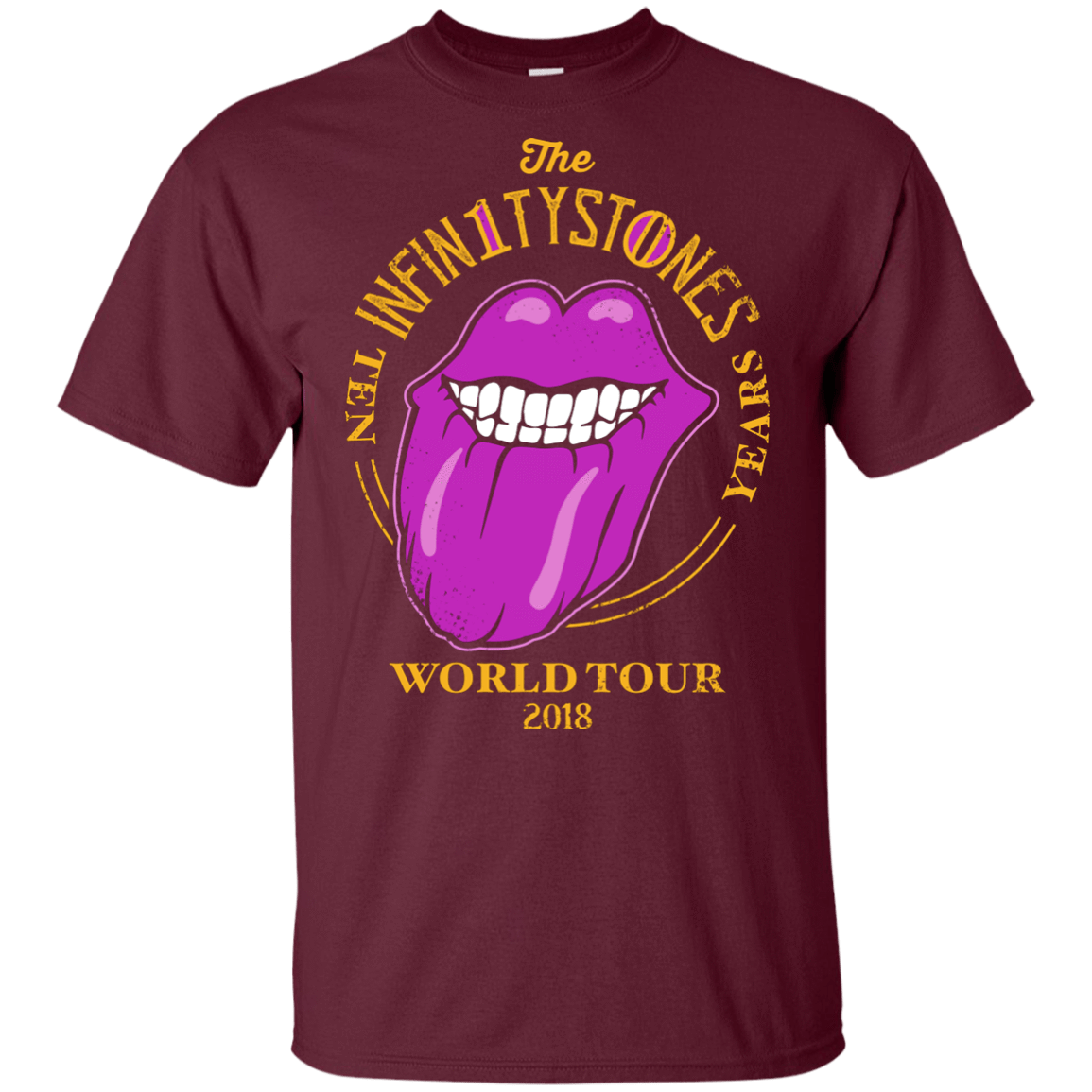 T-Shirts Maroon / YXS Stones World Tour Youth T-Shirt