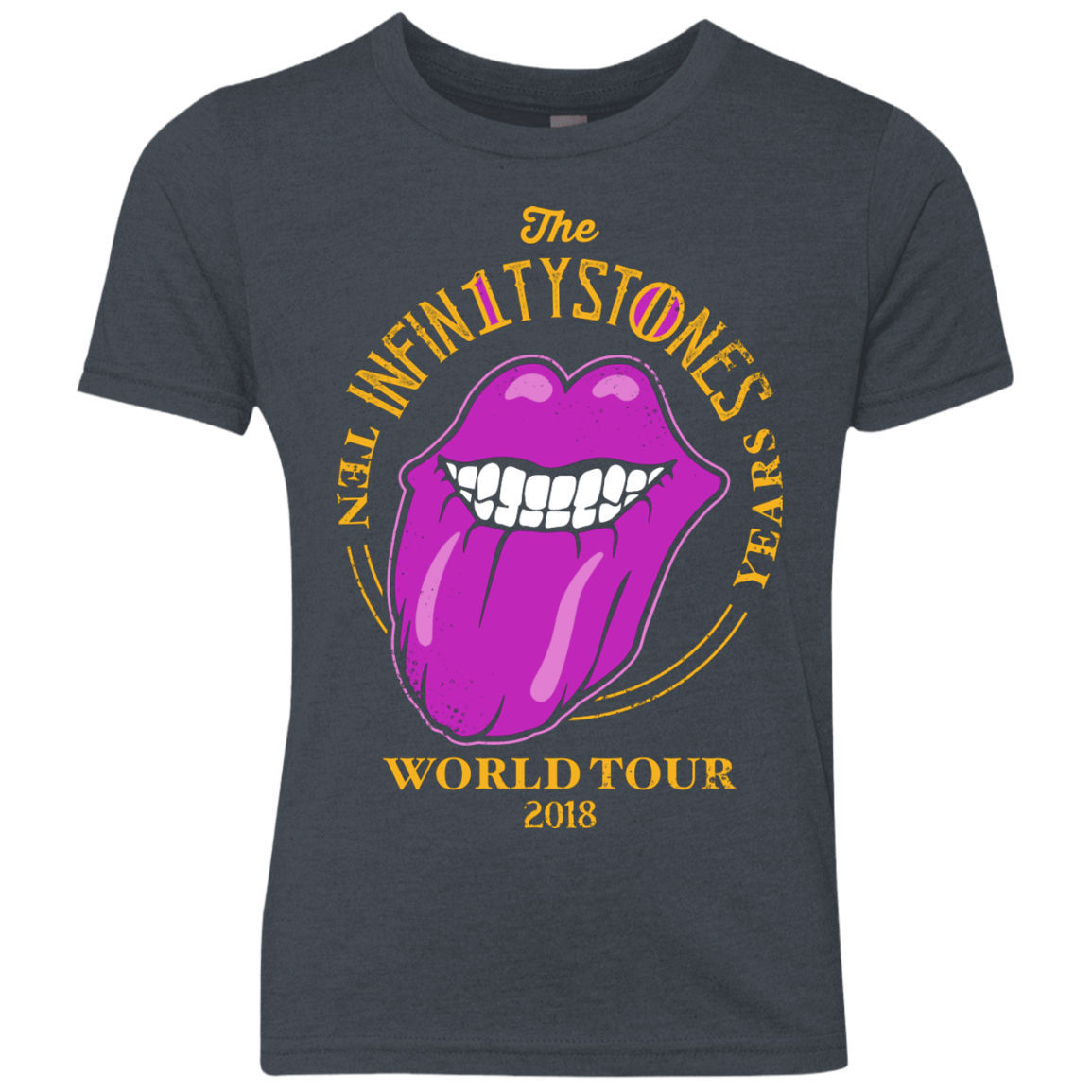 T-Shirts Vintage Navy / YXS Stones World Tour Youth Triblend T-Shirt