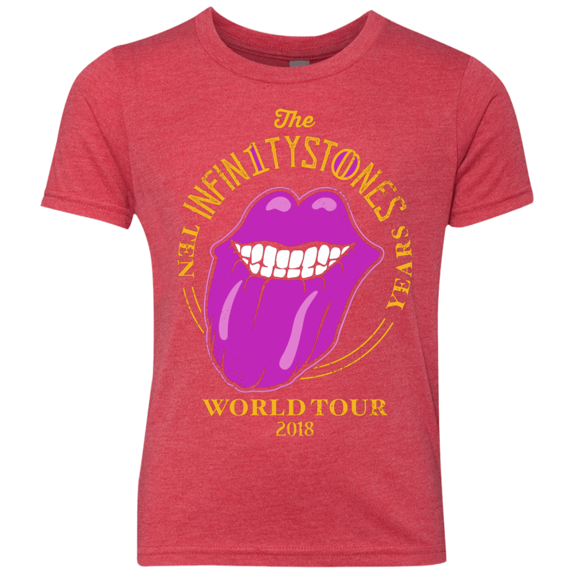 T-Shirts Vintage Red / YXS Stones World Tour Youth Triblend T-Shirt