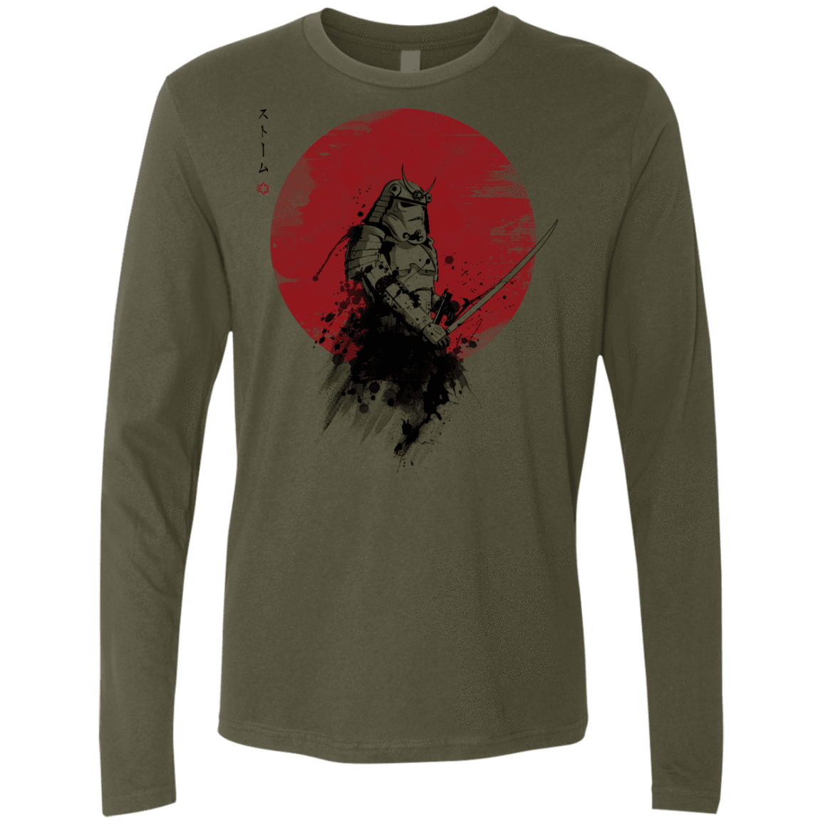 T-Shirts Military Green / Small Storm Samurai Men's Premium Long Sleeve