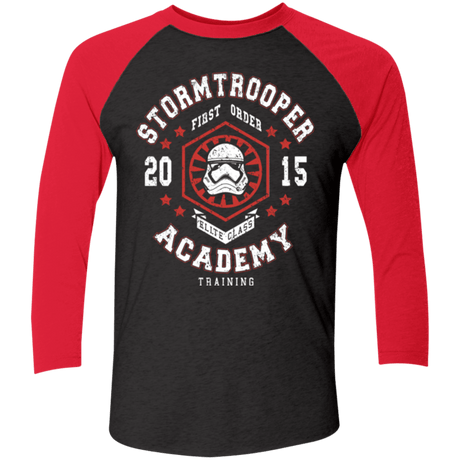 T-Shirts Vintage Black/Vintage Red / X-Small Stormtrooper Academy 15 Men's Triblend 3/4 Sleeve