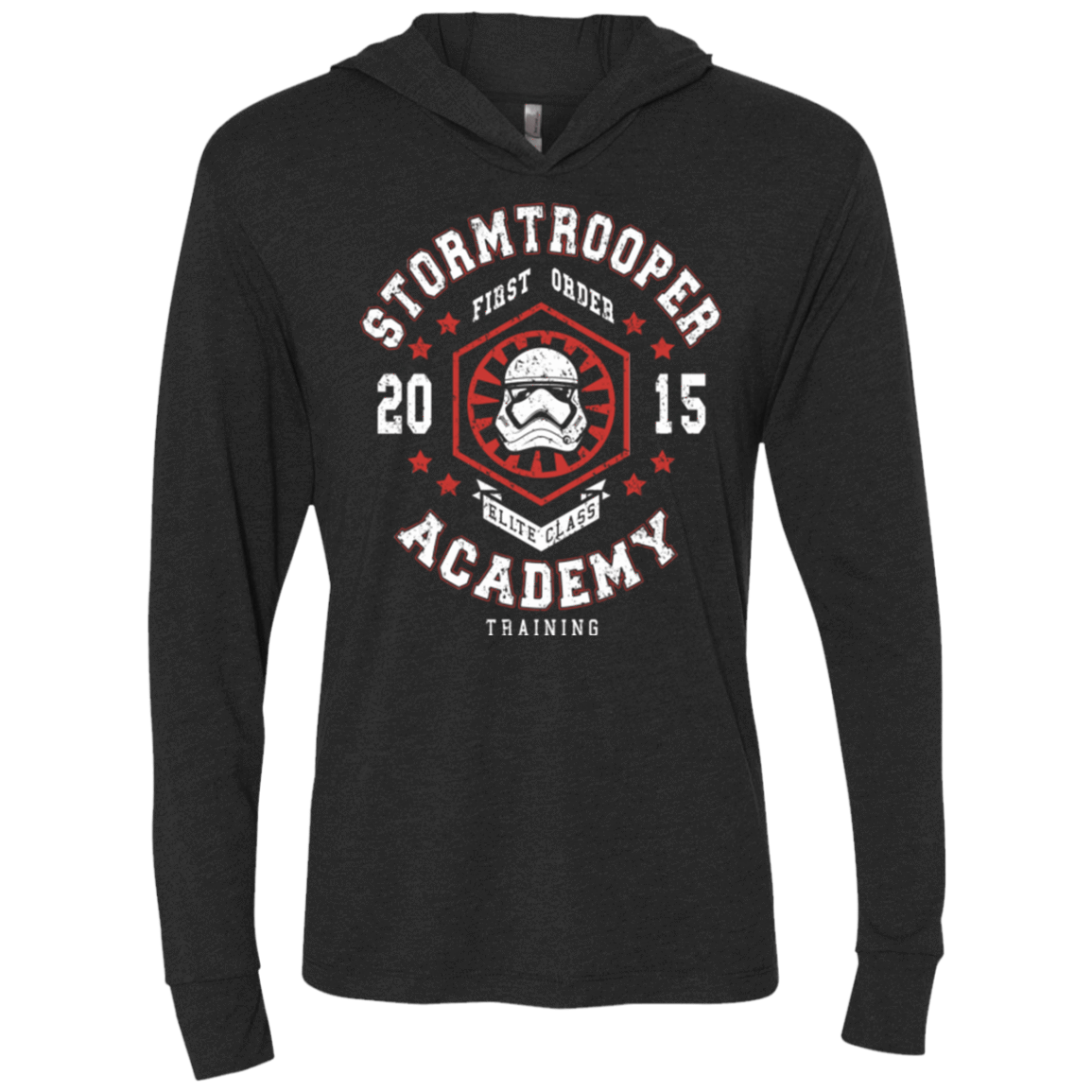 T-Shirts Vintage Black / X-Small Stormtrooper Academy 15 Triblend Long Sleeve Hoodie Tee