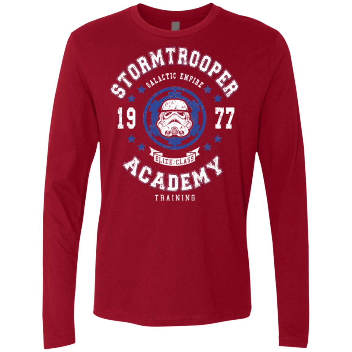 T-Shirts Cardinal / Small Stormtrooper Academy 77 Men's Premium Long Sleeve