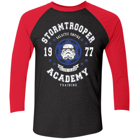 T-Shirts Vintage Black/Vintage Red / X-Small Stormtrooper Academy 77 Men's Triblend 3/4 Sleeve