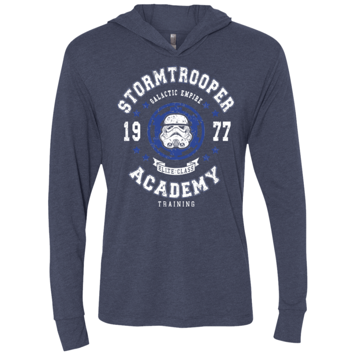T-Shirts Vintage Navy / X-Small Stormtrooper Academy 77 Triblend Long Sleeve Hoodie Tee