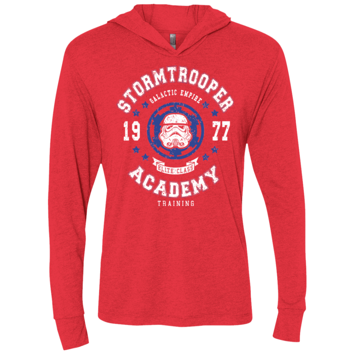 T-Shirts Vintage Red / X-Small Stormtrooper Academy 77 Triblend Long Sleeve Hoodie Tee