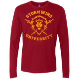 T-Shirts Cardinal / Small Stormwind University Men's Premium Long Sleeve