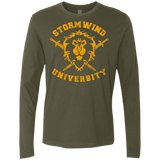 T-Shirts Military Green / Small Stormwind University Men's Premium Long Sleeve