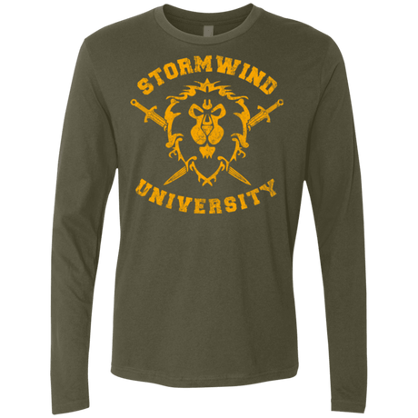 T-Shirts Military Green / Small Stormwind University Men's Premium Long Sleeve