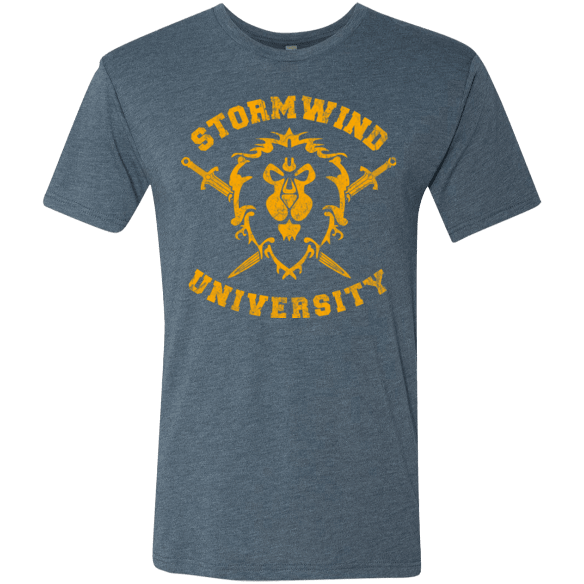 T-Shirts Indigo / Small Stormwind University Men's Triblend T-Shirt