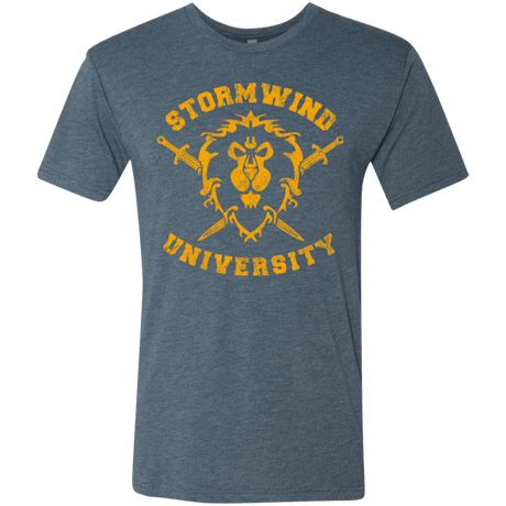 T-Shirts Indigo / Small Stormwind University Men's Triblend T-Shirt