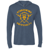 T-Shirts Indigo / X-Small Stormwind University Triblend Long Sleeve Hoodie Tee