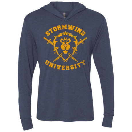 T-Shirts Vintage Navy / X-Small Stormwind University Triblend Long Sleeve Hoodie Tee
